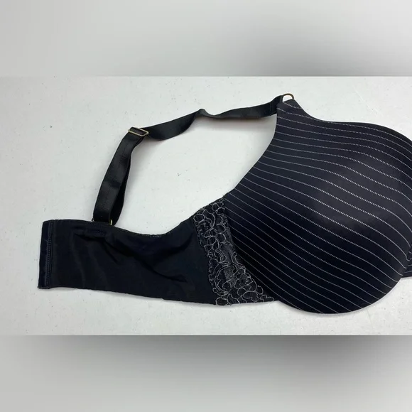 AG BLK/ WHT STRIPE Lightly Lined Underwire, 38C *P1045 - Picture 3 of 7